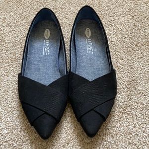 Black Dr School’s Pointed Flats - Size 8.5